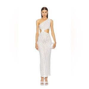Michael Costello x Revolve Ivory Lace Dress